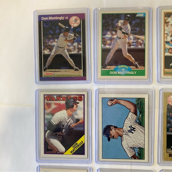 Lot of 9 Vintage 80s-90s Don Mattingly Baseball Cards  New York Yankees - Picture 4 of 16